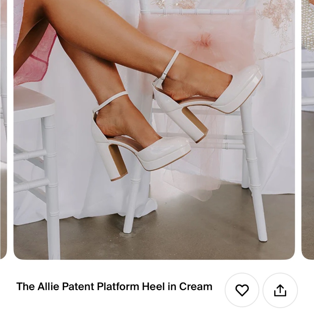 Elegant Cream Platform Heels